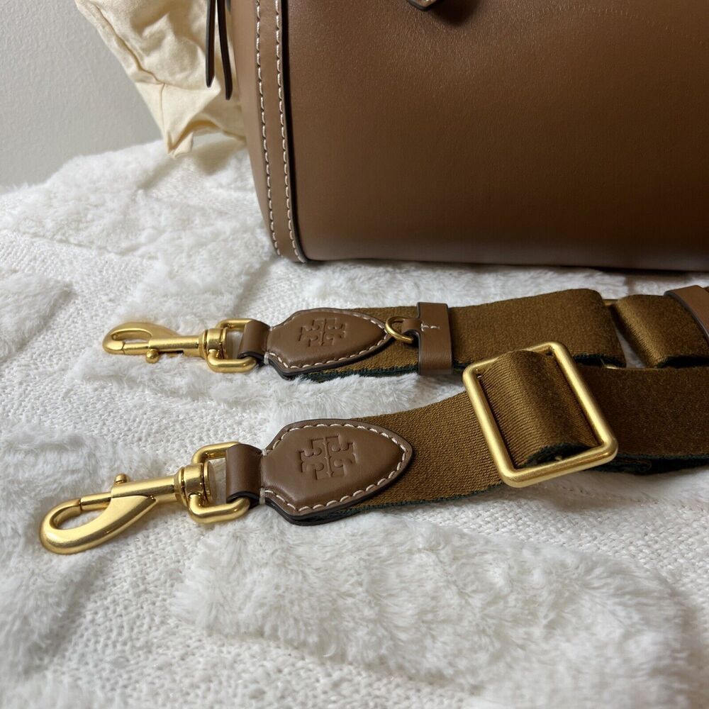 Tory Burch Brown Leather Satchel with Gold Hardware - Picture 2 of 7